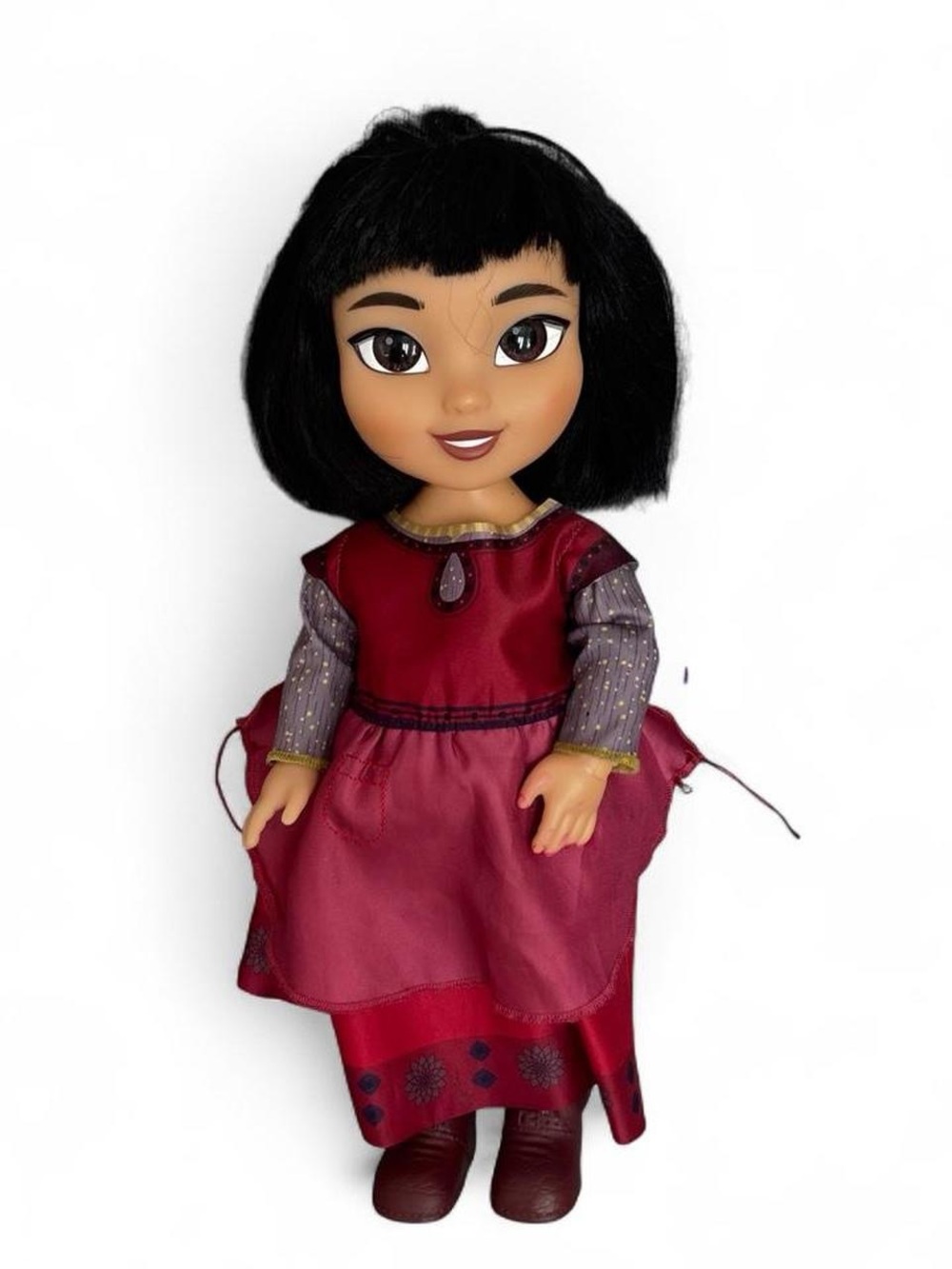 ✨Doll with red dress and purple polka dot sleeves✨